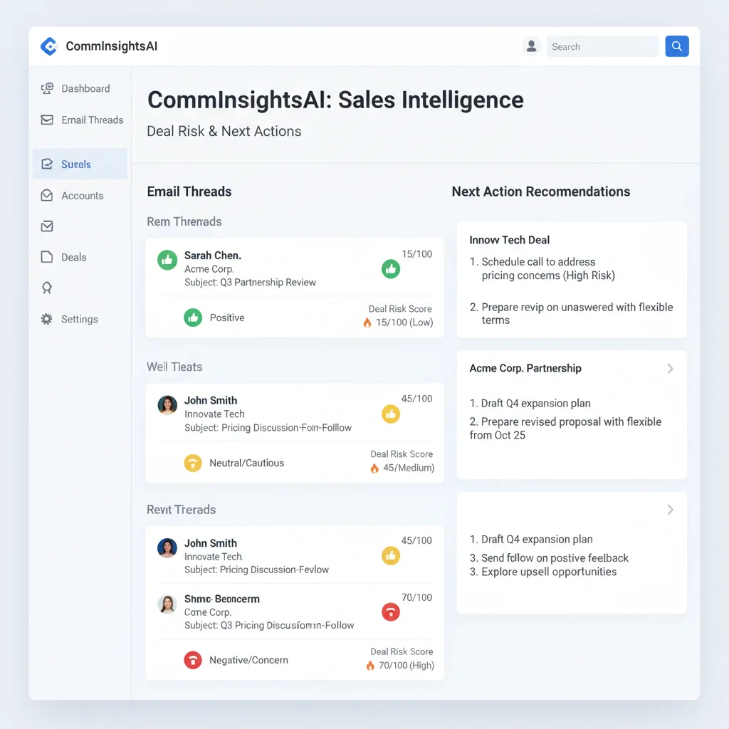 CommInsightsAI – Communication Intelligence for Sales & CS