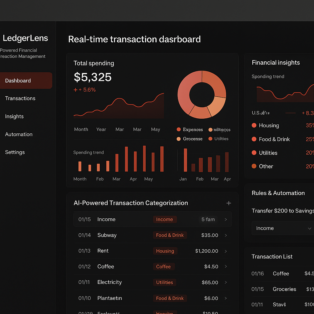 LedgerLens – AI-Powered Financial Transaction Management