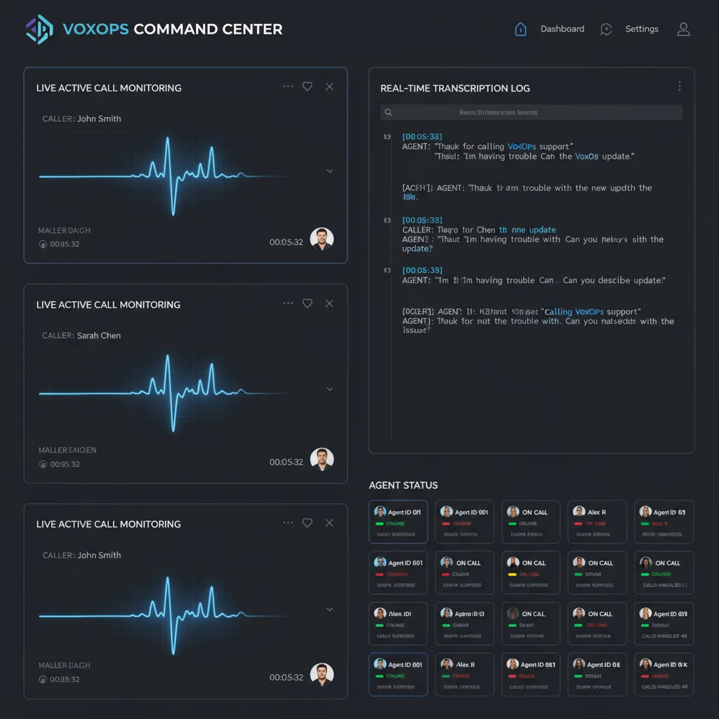 VoxOps – Real-Time Voice Agent Platform
